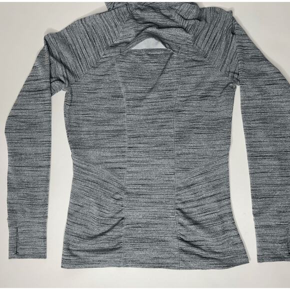 Athleta Heavenly Hail Half Zip Hoodie 2 (Spacedye Grey) - Small - Picture 3 of 7